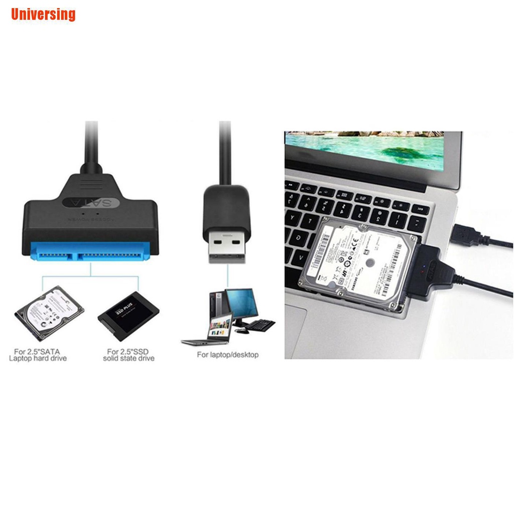 (Universing) Usb 2. อะแดปเตอร์แปลงสายเคเบิ้ลฮาร์ดดิสก์ไดรฟ์ 0 To Sata 22 Pin