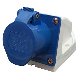 พาวเวอร์ ปลั๊ก ตัวเมีย ติดผนังลอย A-TEN Type 113 IP44 16A-6h/220-250V~ สีน้ำเงิน
