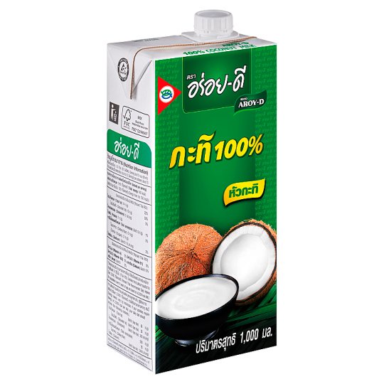 กะทิอร่อยดี กะทิตราอร่อยดี กะทิ 100% หัวกะทิ (500มล. และ 1000 มล.) Coconut Milk 100% 500ml. 1000ml. Aroy D Brand