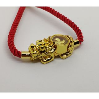 ข้อมือปี่เซี่ยะกังหัน เนื้อทองวาว ดูดทรัพย์ เรียกทรัพย์ เสริมการเงิน