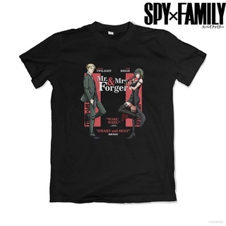 เสื้อยืดแขนสั้นลําลอง พิมพ์ลายกราฟฟิคการ์ตูน Spy Family Mr Mrs Forger น่ารัก พลัสไซซ์ สําหรับผู้ชาย และผู้หญิงS-5XL