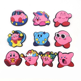 จี้การ์ตูนเกม Croc Charms Anime Jibbits Charm Pin Kirby Jibitz Crocks สําหรับผู้หญิง อุปกรณ์เสริมตกแต่งรองเท้า