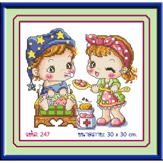 ไอแอมครอสติช iamcrossstitch DIY รหัส L-247 30x30 cm. ชุดอุปกรณ์งานฝีมือปักครอสติชครบชุด