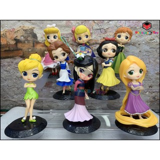 โมเดล เจ้าหญิง Model The Princess Disney Qposket ฟิกเกอร์เจ้าหญิง มาเลฟิเซนต์ อันน่า เอลซ่า สูง 12-15 เซ็น #ชุด2