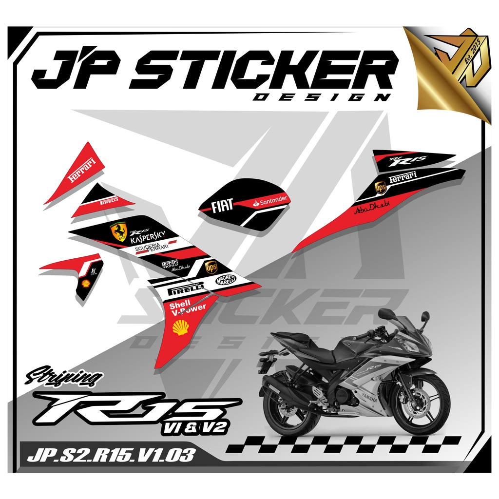 YAMAHA R15 V1 & V2 STRIPING STICKER - YAMAHA R15 V1 & V2 HOLOGRAM VARIATION LIST (JP.S2) 03