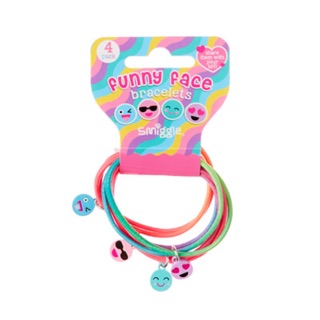 แท้💯%พร้อมส่ง! ฟรี kerry+เก็บปลายทางได้! เซ็ทสร้อยข้อมือ Smiggle funny face bracelet