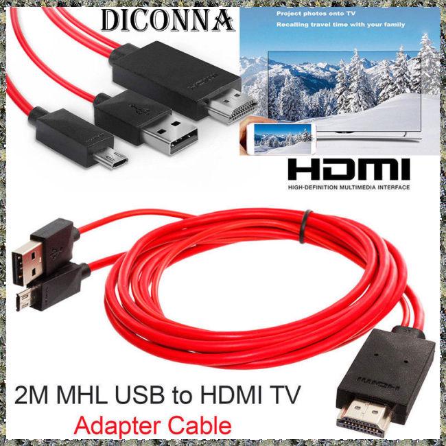 อะแดปเตอร์สายเคเบิ้ล Micro Usb To Hdmi 1080 P Hd Tv Android Samsung 11pin