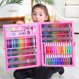 ﻿YCH พาเลทชุดระบายสีเซ็ทใหญ่ 168 ชิ้น สีชมพู แถมสมุดภาพระบายสี ฟรี 1 เล่ม