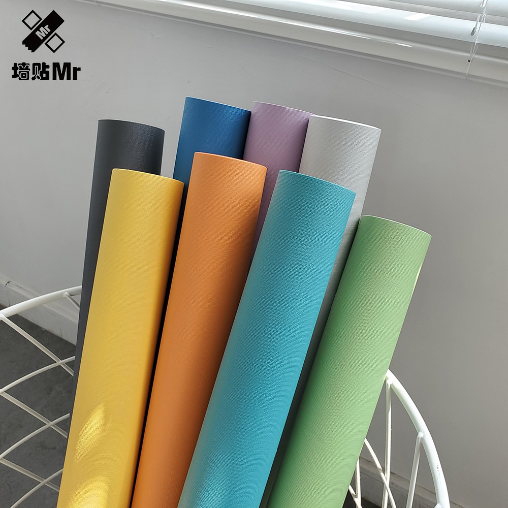 🌟PVC self adhesive wallpaper🌟✈วอลเปเปอร์กันน้ำหอพักห้องนอน