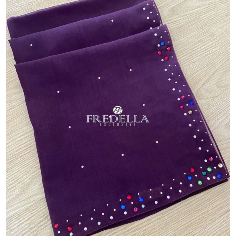 [DAH ODER TO?] Rainbow Headscarf - Bawal Cotton Voile Scarf Field 45 Bead Sprinkle Hijab Viral