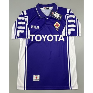 เสื้อบอล ย้อนยุค ฟิออเรนติน่า 1999 เหย้า Retro Fiorentina Home Toyota เรโทร คลาสสิค 1999-00