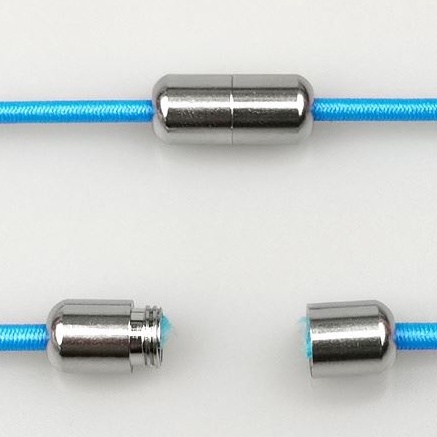 เชือกรองเท้าแบบไม่ต้องผูก(1คู่) เชือกยืดกลมหัวแคปซูล เชือกผูกรองเท้า พร้อมส่งจากไทย - รูปที่ 4