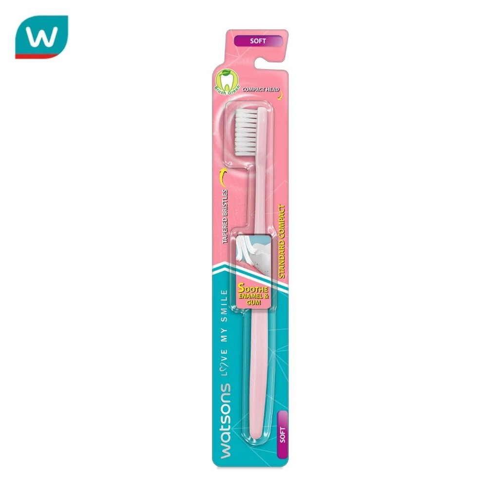 Watsons วัตสัน แปรงสีฟัน สแตนดาร์ด คอมแพ็ค (ซอฟท์) 1ด้าม
