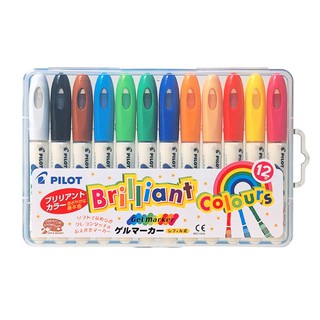 Pilot Brilliant Gel Marker - สีเทียนเจล (ชุด 12 สี)