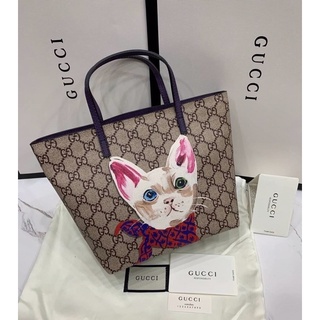 กระเป๋า Gucci tote น้องแมวน่ารัก อุปกรณ์ถุงกระดาษ ถุงผ้า ใบเสร็จ/การ์ด