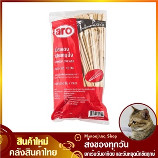 ไม้ชายธงเสียบหมูปิ้ง 18 ซม. (แพ็ค250ชิ้น) Bamboo Skewer aro