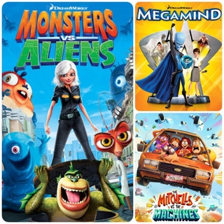 DVD หนังการ์ตูน-เอเลี่ยน ☆MonstersVsAliens☆Megamind☆TheMitchellsVsTheMachines - มัดรวม 3 เรื่องดัง #แพ็คสุดคุ้ม