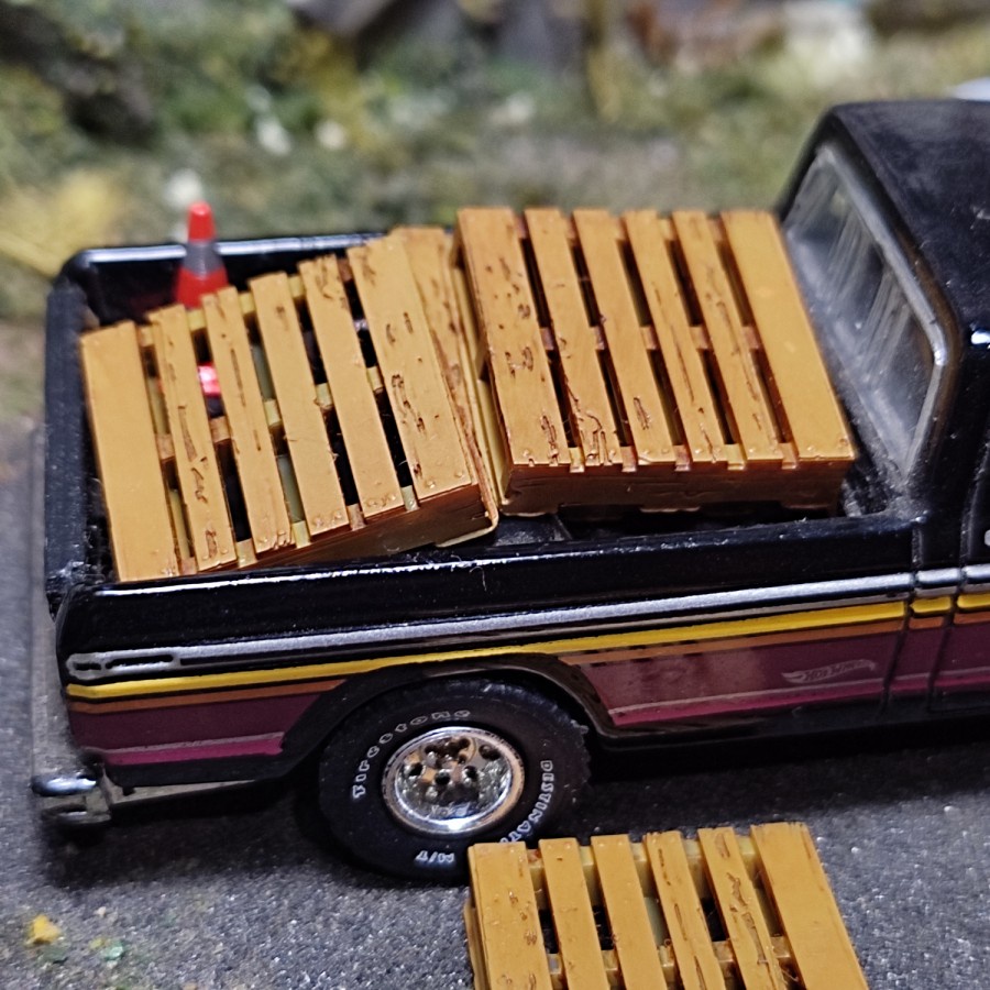 Wood Pallet - พาเลทไม้ - 64 Scale Hotwheels Diecast Diorama Accessories - Fanfan Diecast