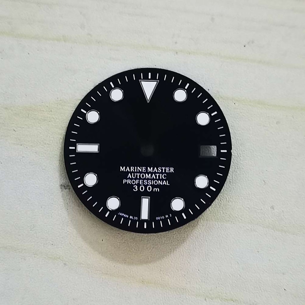อะไหล่นาฬิกาข้อมือหน้าปัดเรืองแสงสีเขียวขนาด 29 มม . สําหรับ Nh35 Movement
