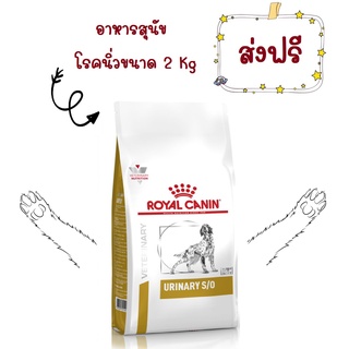 -ส่งฟรี- Royal Canin Urinary S/O 2 Kg อาหารสุนัข  โรคนิ่ว ชนิดสตรูไวท์ รอยัลคานิน 2 Kg