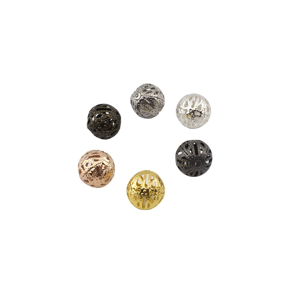 ps11120-200 ชิ้น/ล็อต 4-16 มม.โลหะรอบ Seed Spacer ลูกปัด Filigree Hollow ลูกปัดสําหรับ DIY สร้อยข้อมือสร้อยคอเครื่องประดับทํา