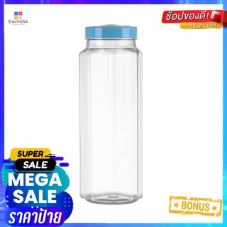 ขวดน้ำทรงแปดเหลี่ยมฝาเกลียวPET PIONEER 1.37 ลิตร สีฟ้าWATER BOTTLE OCTAGON SHAPE PET PIONEER 1.37L BLUE