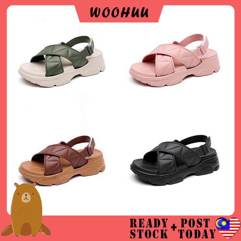 WOOHUU Women Sandal Kasut Perempuan Heel Shoes Sandal Wanita Kasut Tumit