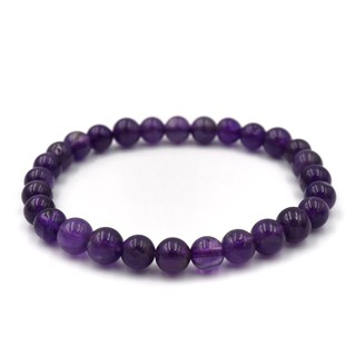 AMETHYST หินอเมทิสต์ ขนาด 6 มม. สร้อยข้อมือหินแท้ by siamonlineshop