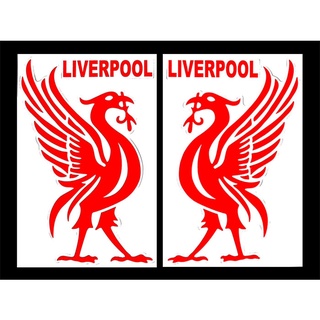 LIVERPOOL หงส์แดงได้2แผ่น สติ๊กเกอร์ทีมฟุตบอลสโมสรโลก สติ๊กเกอร์รถกระบะ เนื้อPVC เคลือบเงา สติ๊กเกอร์คุณภาพสูง ติดรถ