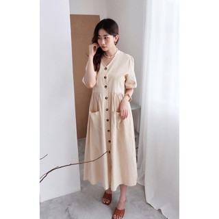 #SET124 Korea linen long dress