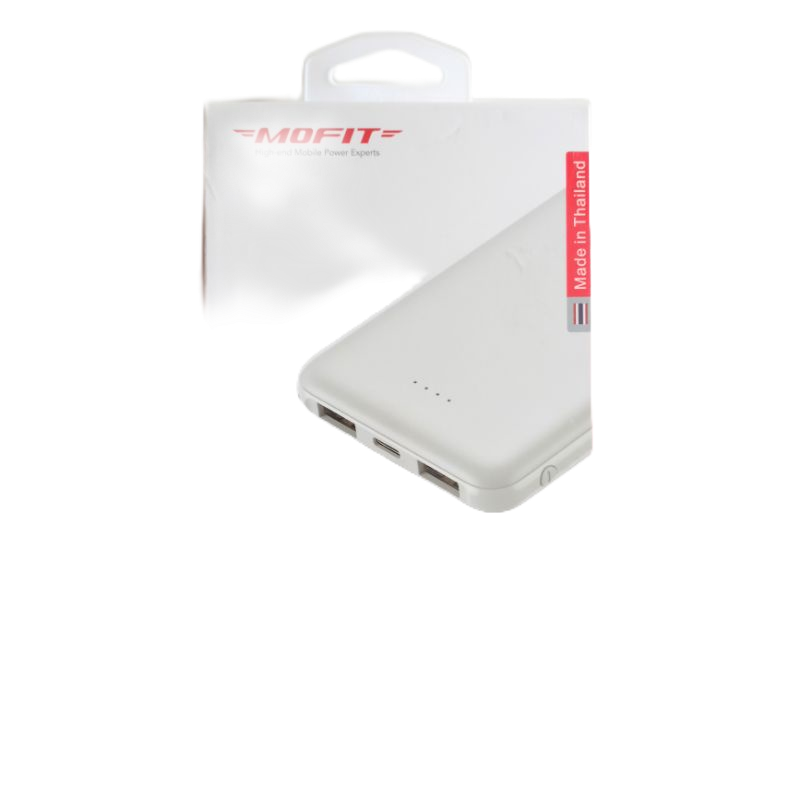 Mofit Power Bank M10(White) 10000mAh-พาวเวอร์แบงค์