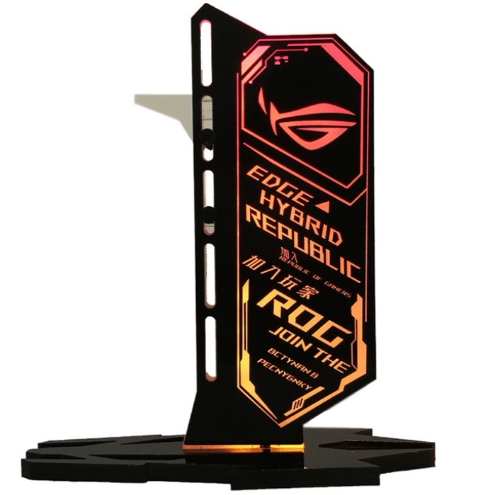 ขาตั้งการ์ดจออะคริลิค ARGB 3pin 5V Graphics card supports ราคา ถูกที่สุด ดีลบีเคเค แกลเลอรีภาพที่ 2