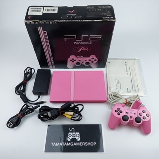 เครื่องเกมps2 slim SCPH-77000 สีชมพู มือสอง(USED)ของแท้ เครื่องสวยมาก หายากสภาพสะสม PlayStation2 เครื่องps2 pink