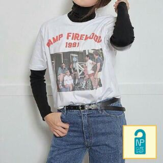 เสื้อยืด camp fire wood ت