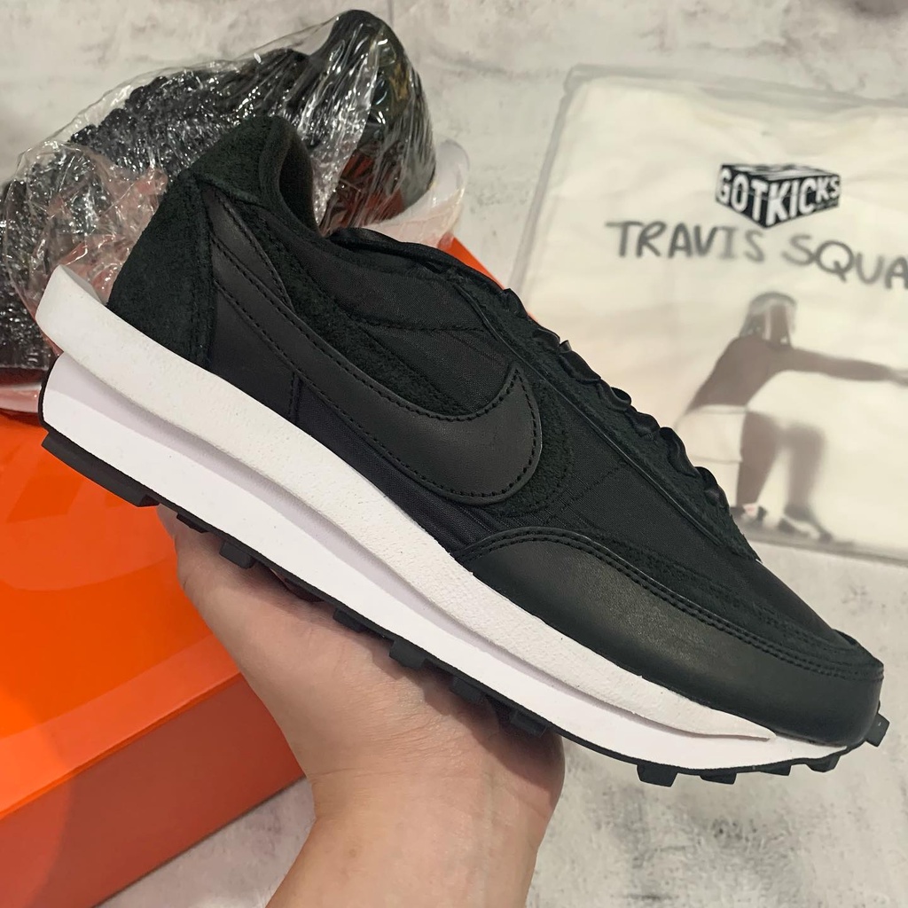 [DS] Nike LD Waffle sacai Black Nylon size 8.5us