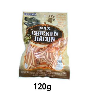 Max Chicken Bacon ขนมสุนัข ชิคเก้นเบคอน รสบาบีคิว 120g [CODE: G59]