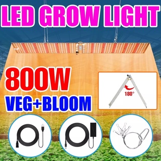 AC100-277V Full Spectrum LED Grow Light 800W ไฟปลุกต้นไม้ ไฟช่วยต้นไม้โตเร็ว แสงขาวเหลือง แสงธรรมชาติ ปรับได้2โหมด พับได้ มีสวิตช์ปิดเปิด สายไฟยาว1.5โมตร