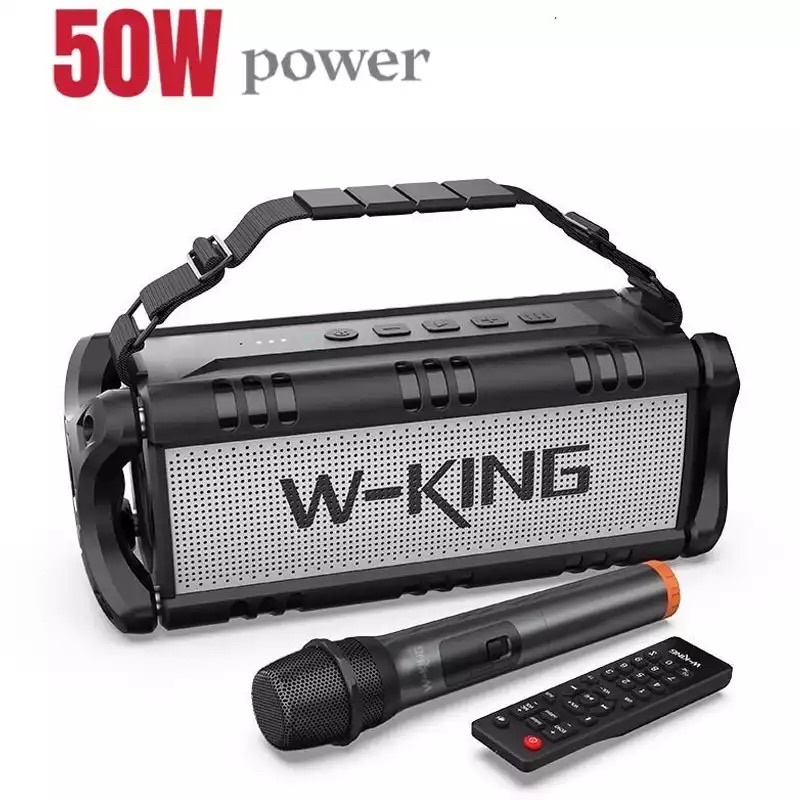 W-king D8 ของแท้ ลำโพงบลูทูธ เชื่อมได้2ตัว กำลังขับ50W D8M Wking Bluetooth Spea