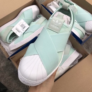 รองเท้า Adidas Slip on สี mint ของแท้