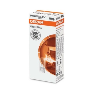 หลอดเสียบ OSRAM T10 24V 5W w5w (2845) (10ดวง)