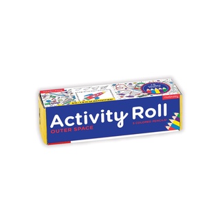Activity roll กระดาษม้วนยาวแถมสี 5 แท่ง ลาย outer space