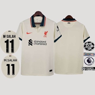 เสื้อกีฬาแขนสั้น ลายทีมชาติฟุตบอล Liverpool 2021 2022 21 22 ชุดเยือน สําหรับผู้ชาย