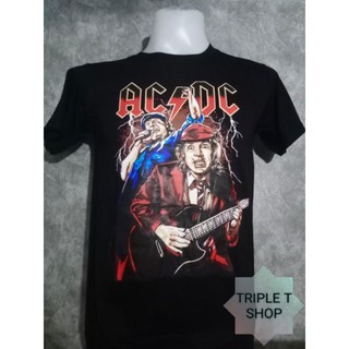 เสื้อยืดคอกลม สกรีนลาย ACDC (รหัส 12)