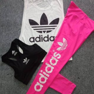 ชุดออกกำลังกายเซท3ชิ้น Adidasแท้