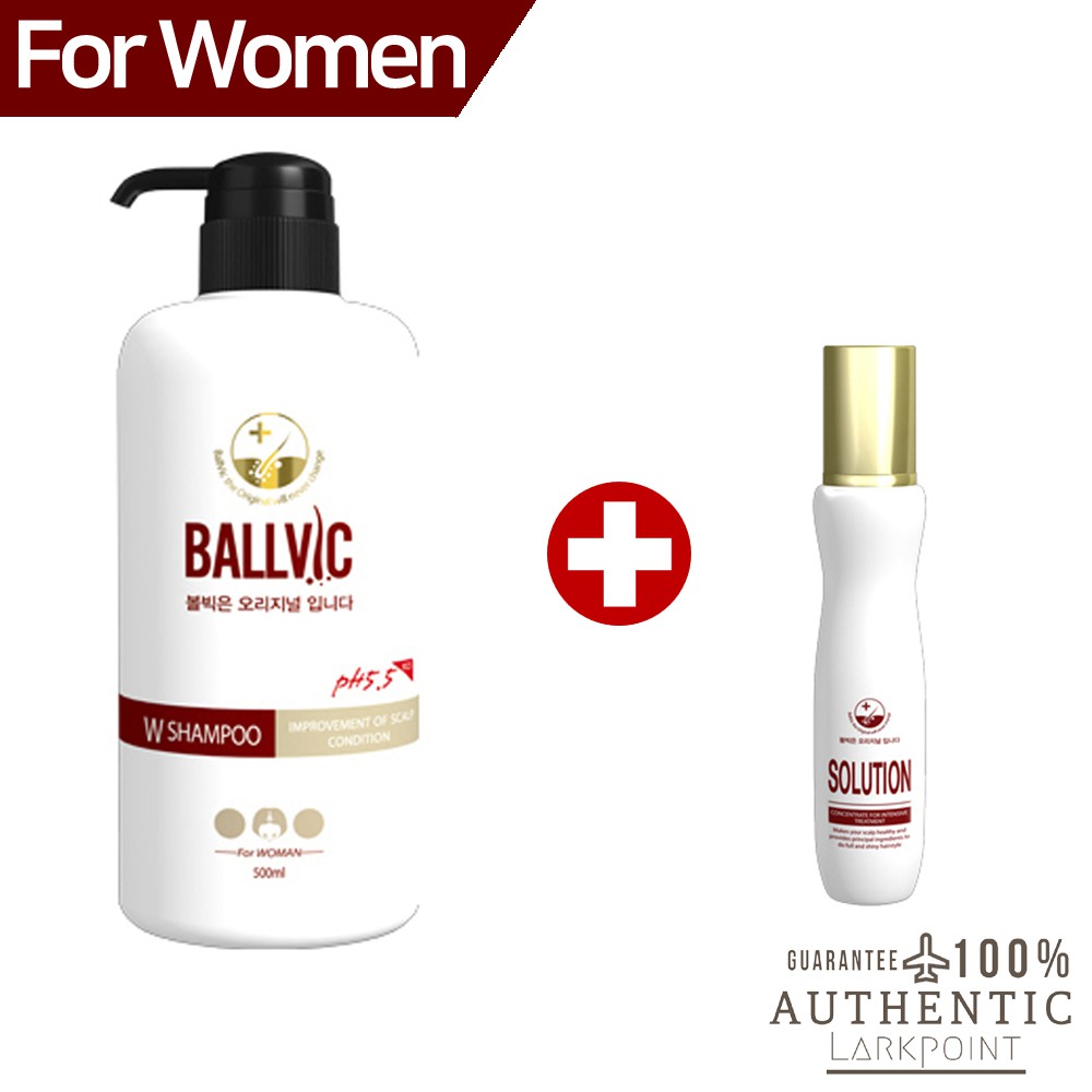 [BallVic] W Pack (W Shampoo 500g, W Solution 50g) / Anti Hair Loss / Hair Care for Women / Korean Brand