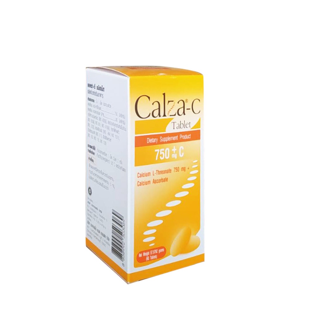 Calza-C 750mg+วิตามินซี 30mg  60เม็ด