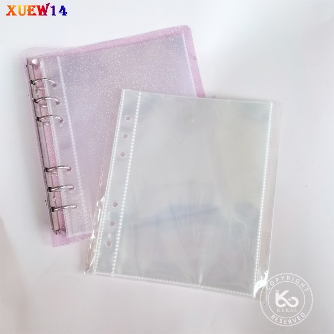 T8 【 A6 กว้าง 6 รู สองด้าน 1 ช่อง】แฟ้ม 6 ห่วง 1 ซอง เจลลี่ โฟโต้การ์ด แฟ้มเติม 1 ช่อง