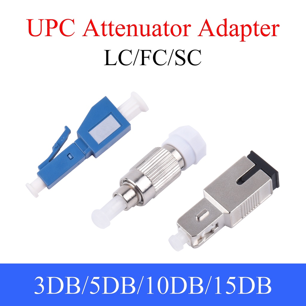 5PCS SC/FC/LC UPC ไฟเบอร์ออปติก Attenuator Single-โหมดไฟเบอร์ออปติกชายกับหญิง 3DB/5DB/10DB/15DB อะแด