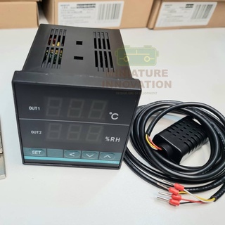 เครื่องควบคุมความชื้นและอุณหภูมิแบบดิจิตอล Digital temperature and humidity controller 72X72mm (MI-Air-TH70)