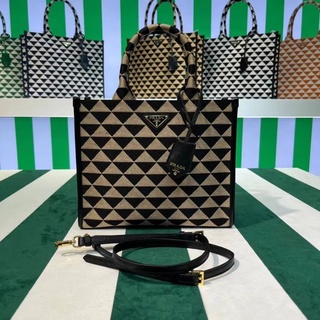 🔥🔥ส่งฟรี🔥🔥 Prada Symbole Jacquard fabric bag Original 28 cm.